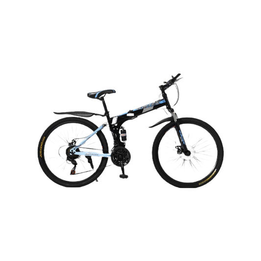 Bicicleta plegable 26" color negro/azul
